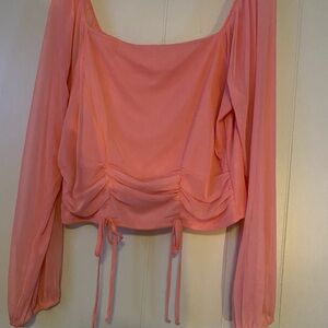 Ambiance Pink Long Sleeve Blouse